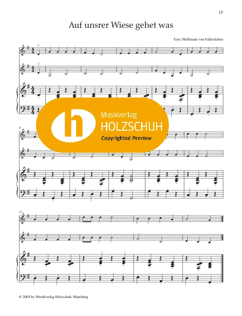 Auf unsrer Wiese gehet was